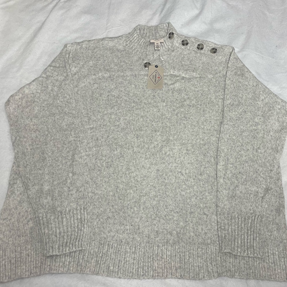 Adorable Mock Neck Long Sleeve Pullover Sweater